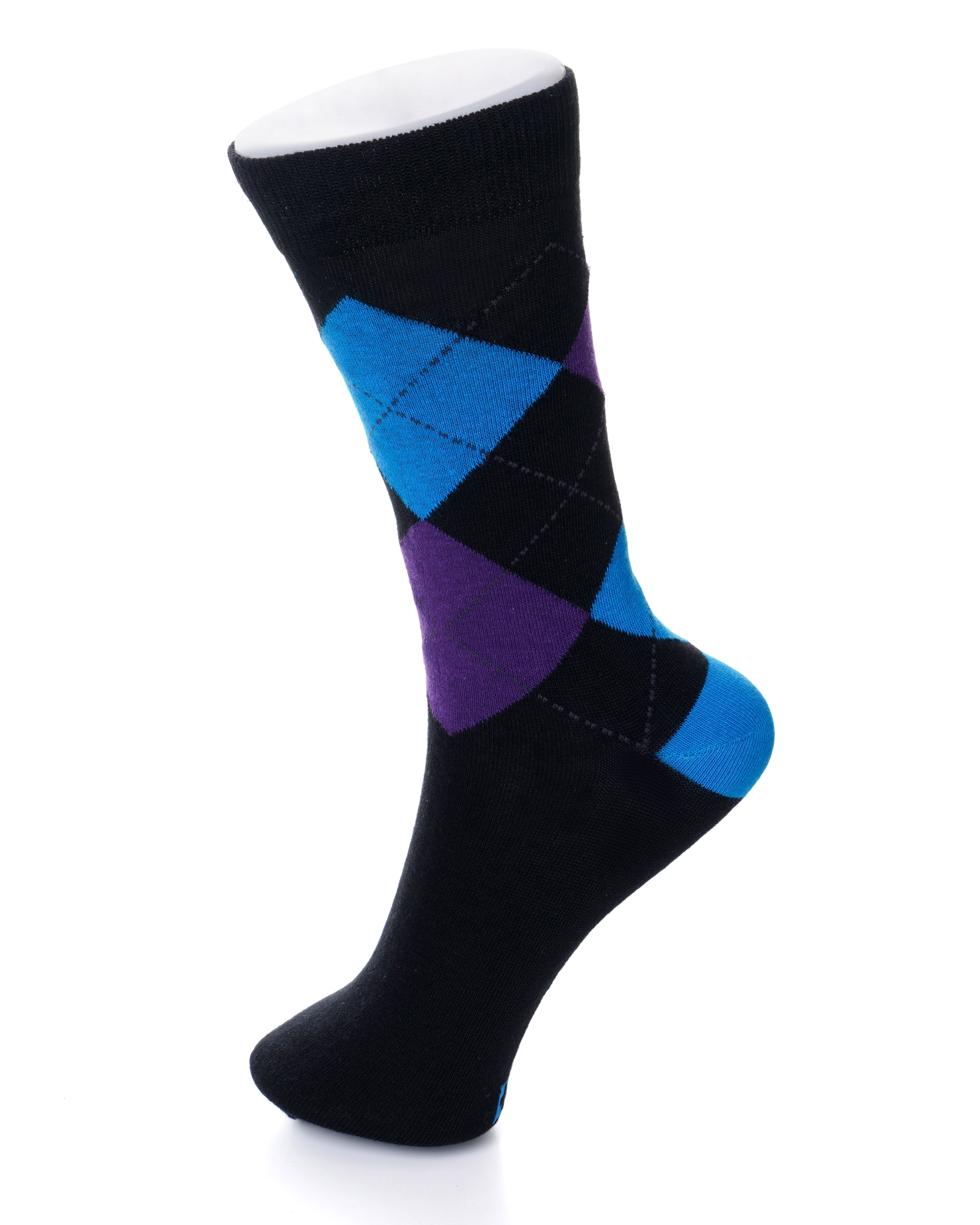 Alpine Swiss 6 Pack Mens Cotton Dress Socks Mid Calf Argyle Pattern